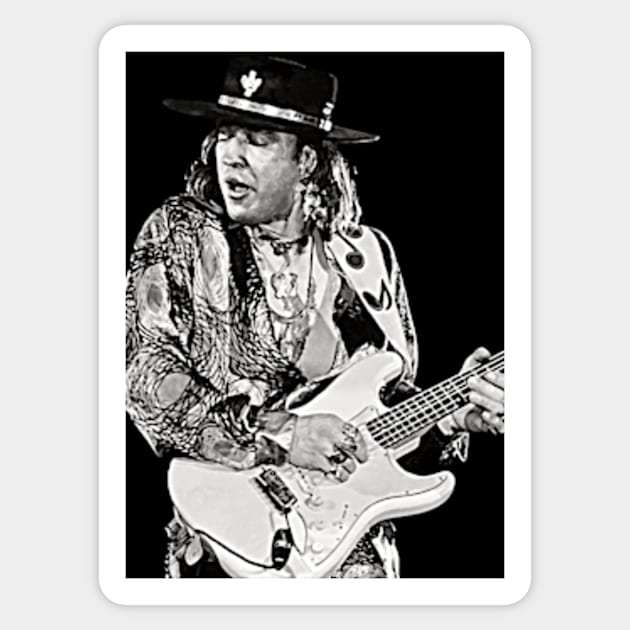 Stevie Art Print Blues Rock Texas Blues Rock Icons Sticker by ZiggyPrint